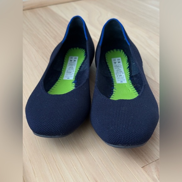 Rothy’s navy flats square toe size W8.5 - Picture 9 of 10